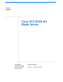 Cisco UCS B420 M3 Blade Server Spec Sheet