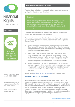 Premiums Too High - Insurance Law Service