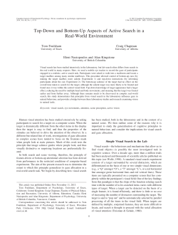 Top-Down and Bottom-Up Aspects of Active Search in a Real