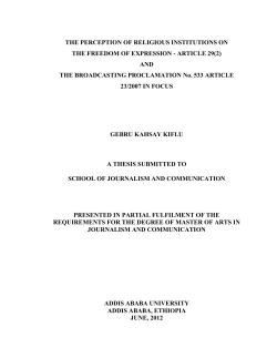 Gebru Kahsay`s Thesis 2012