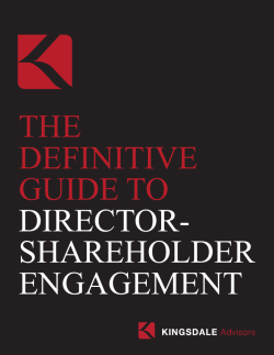 + Find Out More - Kingsdale Advisors