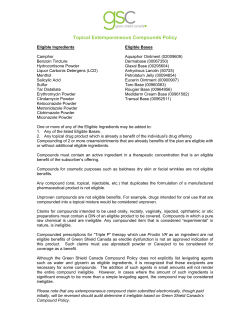 Topical Extemporaneous Compounds Policy