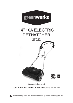 14" 10a electric dethatcher