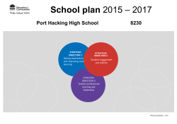 School plan 2015 – 2017 - Port Hacking High School