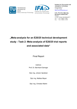 „Meta-analysis for an E20/25 technical development study