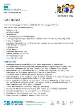 Bath Bombs - FOR TEACHERS for students