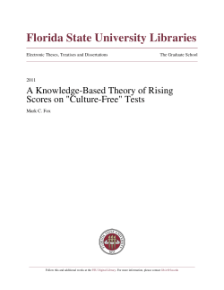 A Knowledge-Based Theory Of Rising Scores On "culture