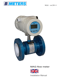 MAG flow meter Installation Manual