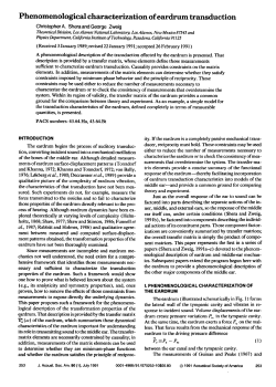 Phenomenological Characterization of Eardrum Transduction