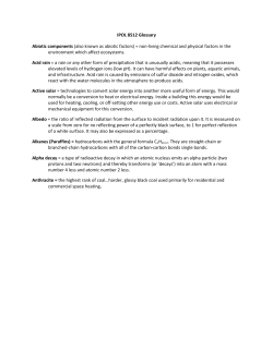 IPOL 8512 Glossary Abiotic components (also known as abiotic