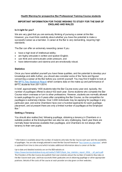 Health Warning - Bar Standards Board