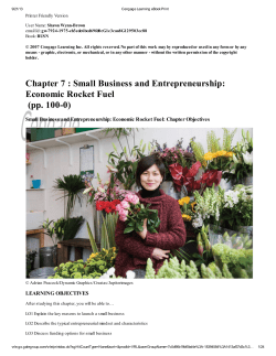 Chapter 7 : Small Business and Entrepreneurship: Economic Rocket