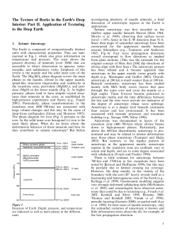 The Texture of Rocks in the Earth`s Deep Interior: Part II. Application