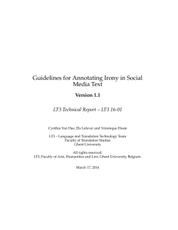Guidelines for Annotating Irony in Social Media Text