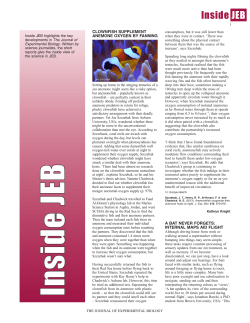 Inside JEB - Journal of Experimental Biology