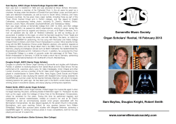 Programme - Somerville College Choir