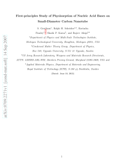 First-principles Study of Physisorption of Nucleic Acid Bases on