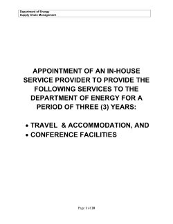 Terms of Reference - Department Of Energy