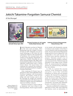 Jokichi Takamine-Forgotten Samurai Chemist