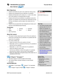 Teacher Notes PDF - TI Education