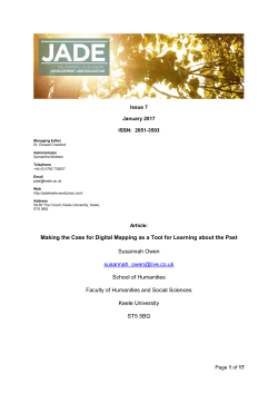Making the Case for Digital Mapping as a Tool for Learning about