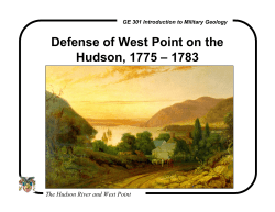 Defense of West Point on the Hudson (1775 – 1783)