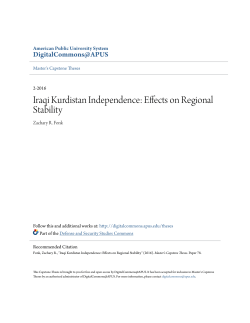 Iraqi Kurdistan Independence: Effects on Regional Stability