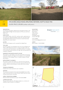 9.92 ACRES, EAGLE ROAD, SPALFORD, NEWARK