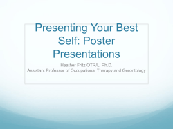 Presenting Your Best Self: Poster Presentations