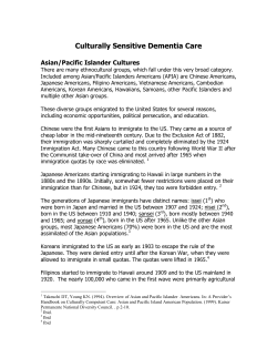 Culturally Sensitive Dementia Care