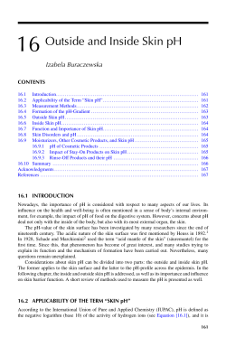 16 Outside and Inside Skin pH