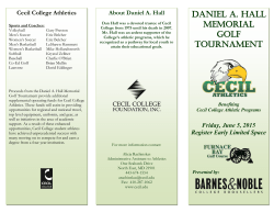daniel a. hall memorial golf tournament