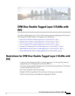 CFM Over Double-Tagged Layer 3 VLANs with EVC