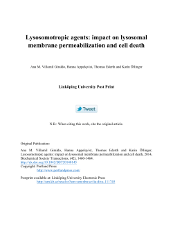 Lysosomotropic agents: impact on lysosomal membrane