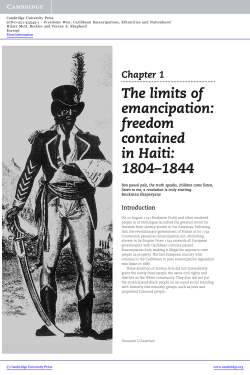 The limits of emancipation: freedom contained in Haiti: 1804&ndash;1844