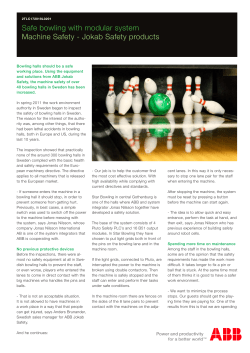 Safe bowling with modular system Machine Safety
