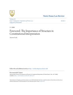 Foreword: The Importance of Structure in