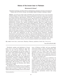 Status of the brown bear in Pakistan