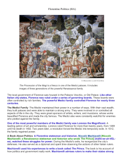 Florentine Politics (HA)