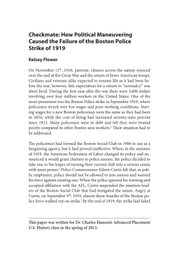How Political Maneuvering Caused the Failure of the Boston Police