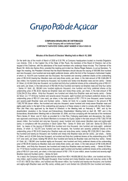 Minutes of the Board of Directors&acute; Meeting - GPA-RI