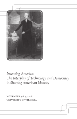 Inventing America Program - University of Virginia School of