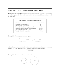 Section 13.2: Perimeter and Area