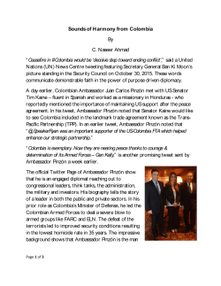 Sounds of Harmony from Colombia