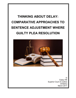 comparative approaches to sentence adjustment where guilty plea