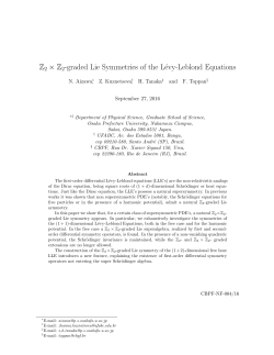 Z2 &times; Z2-graded Lie Symmetries of the L&eacute;vy