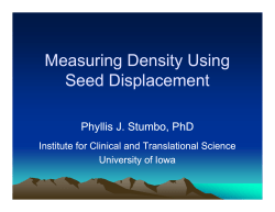 Measuring Density Using Seed Displacement