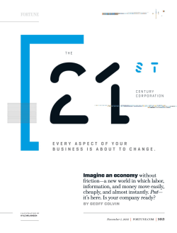 Imagine an economy without friction&mdash;a new world