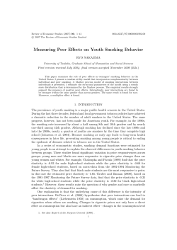 Measuring Peer Effects on Youth Smoking Behavior