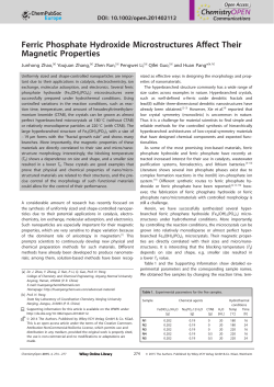 Ferric Phosphate Hydroxide Microstructures Affect Their Magnetic